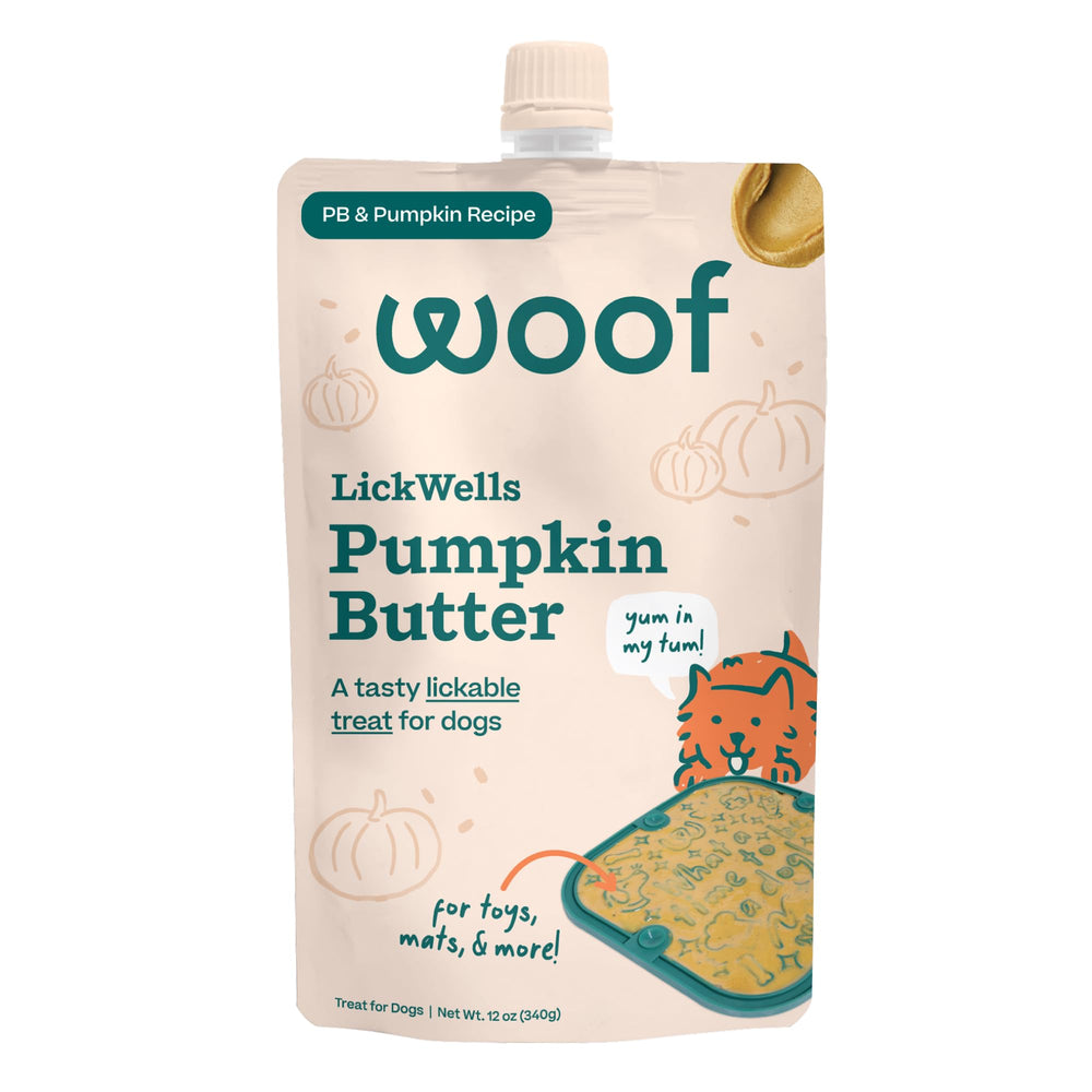 WOOF LickWells devant le packaging montrant la coupe pratique
