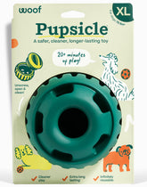 WOOF Pupsicle vue avant et emballage montrant conception sûre