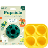 WOOF emballage avant montrant le Pupsicle et ses accessoires pour jeu sécurisé