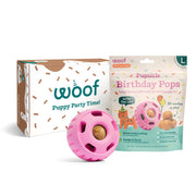 WOOF packaging devant montrant le pack prêt à offrir et l'aspect cadeau