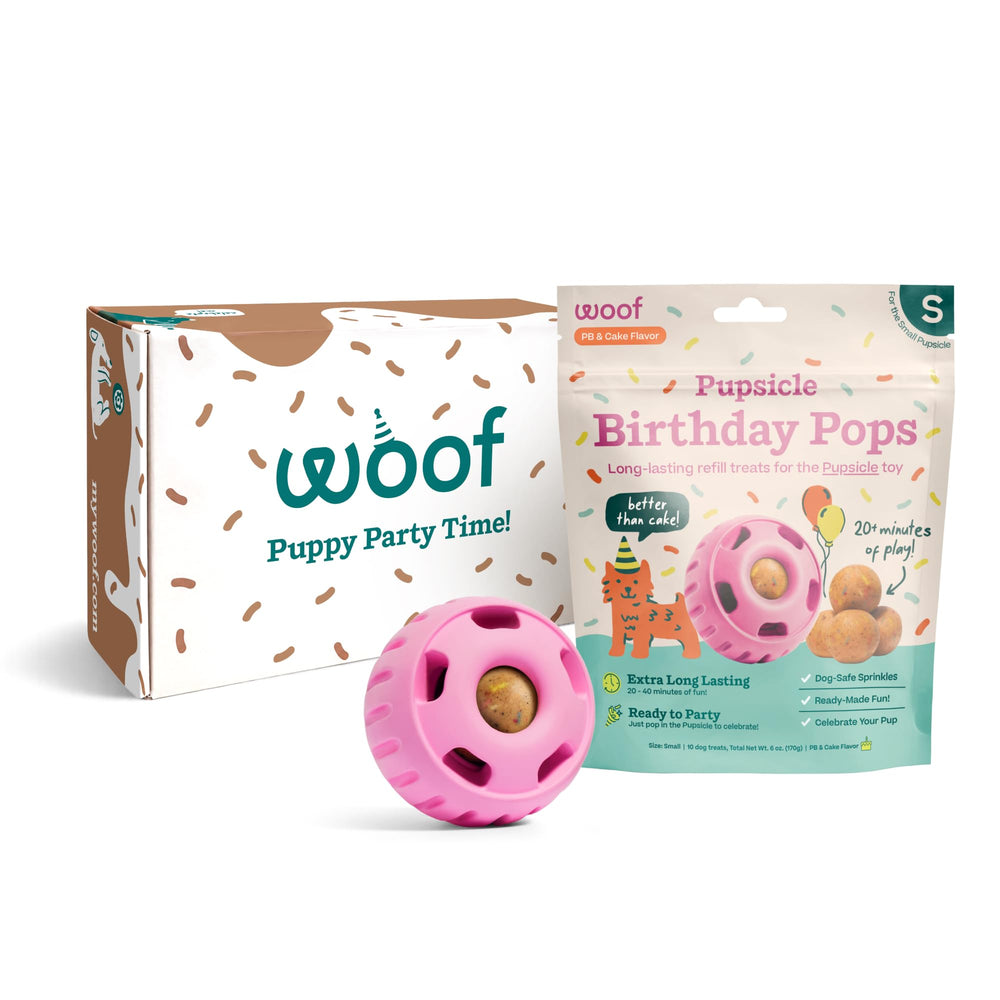 WOOF Pupsicle face avant de l’emballage, cadeau prêt à offrir