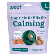 WOOF packaging avant montrant les recharges et bénéfice occupation prolongée