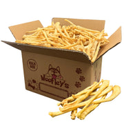 Woofley's emballage avant montrant 50 queues d'agneau, qualité naturelle