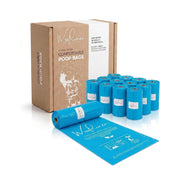 Wooflinen emballage avant montrant le lot de 16 rouleaux et 240 sacs pratique