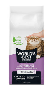 World's Best Cat Litter sac 32 lb devant, stockage économique et durable
