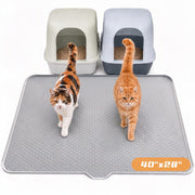 WOYOBAODA vue frontale du tapis litière XL, protège efficacement le sol