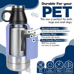 WRTZ bouteille en usage pendant une promenade, hydratation immédiate pour chien