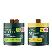 Wuffes packaging avant du bundle montrant économies et usage