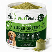 WuffWell emballage avant montrant l'étiquette et bénéfice vitalité quotidienne