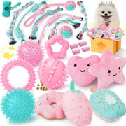XIUGOAL emballage rose montrant l'ensemble de 23 jouets pour occupation du chiot