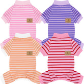 XPUDAC pyjamas 4 pièces vue avant montrant style rayé et ajustement
