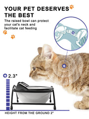 Y YHY bol en usage par chat améliore confort repas