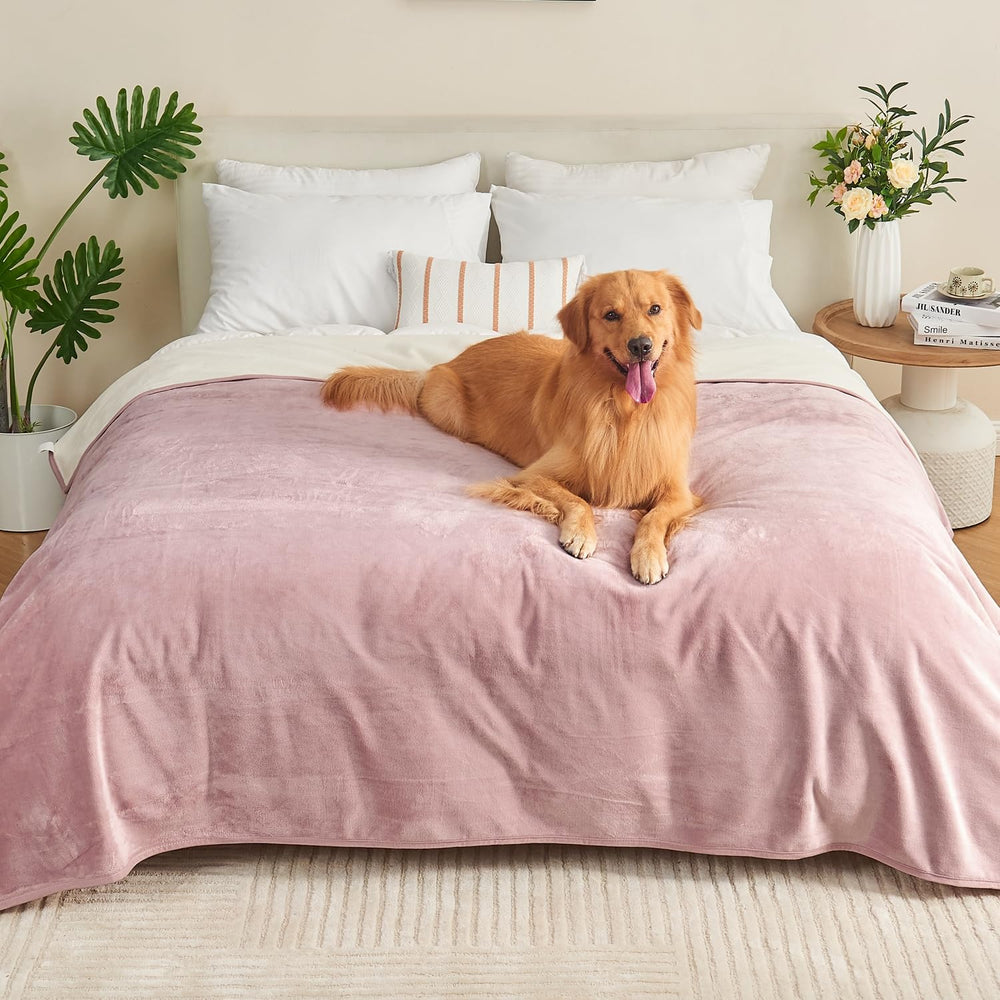 Yaning couverture face flanelle dusty pink, douceur et confort immédiat