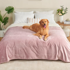 Yaning couverture face flanelle dusty pink, douceur et confort immédiat