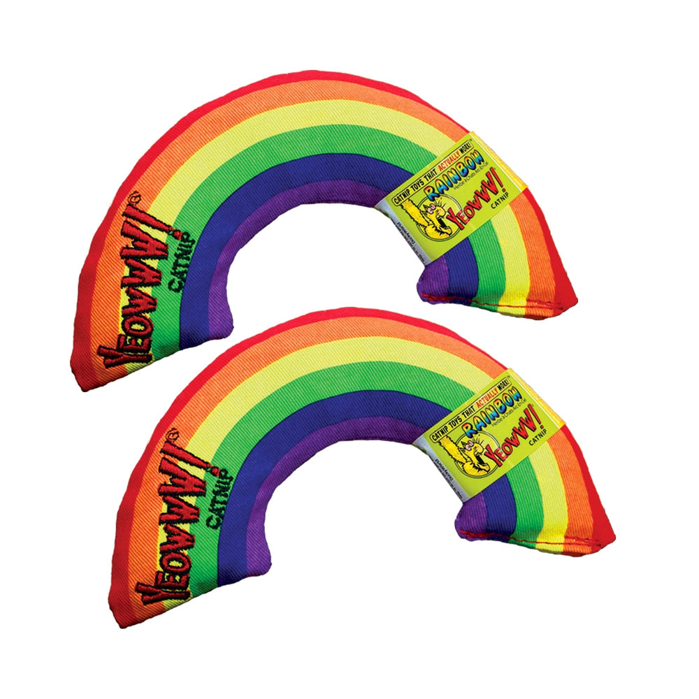 Yeowww! jouet arc‑en‑ciel 6 pouces vue avant montrant les couleurs vives et l'attrait