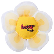 Yeowww! White Daisy vue de face montrant la forme de fleur et invitation au jeu