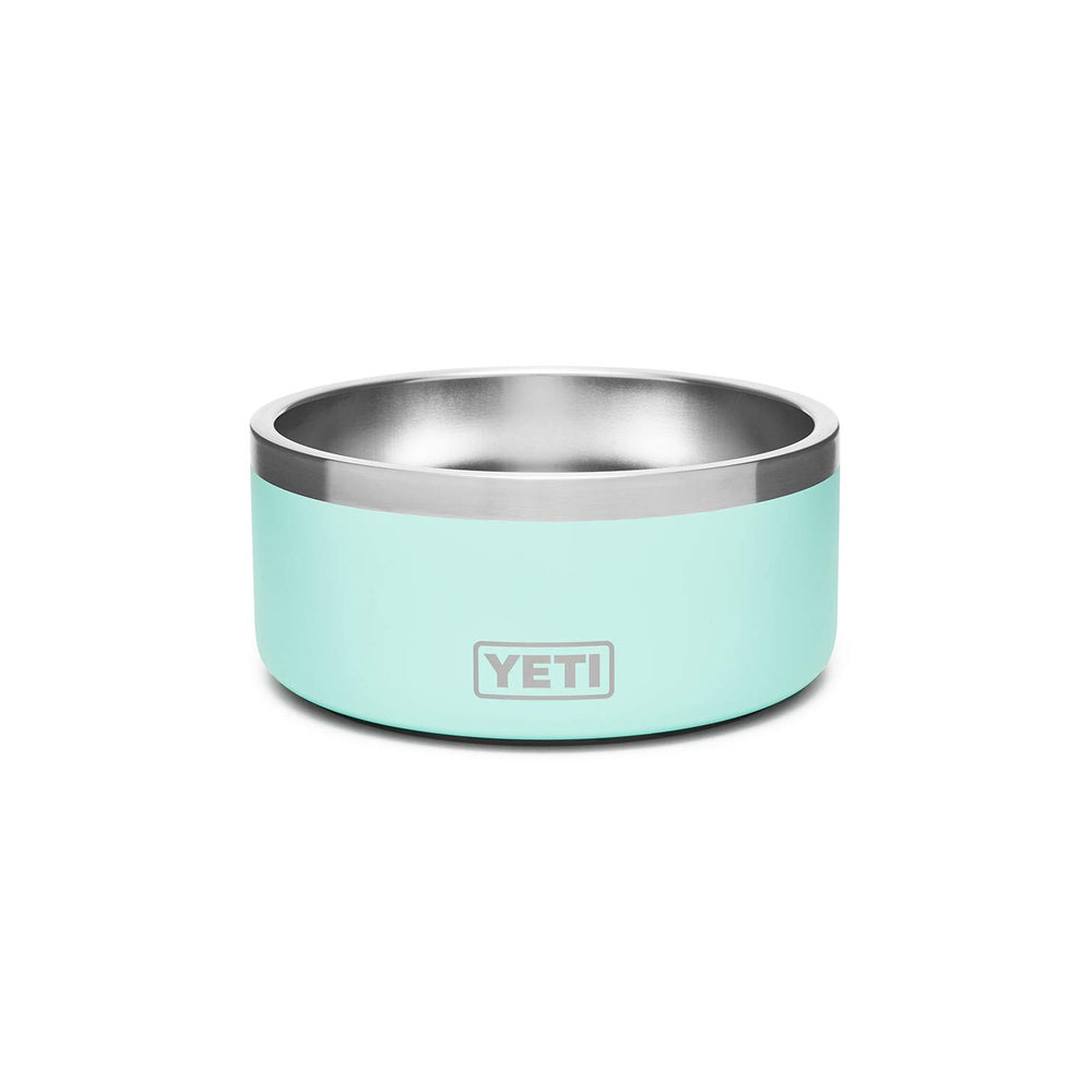 YETI Boomer face avant montrant la forme stable et la finition Seafoam pour durabilité