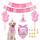 Yicostar ensemble rose présenté de face pour une fête canine conviviale