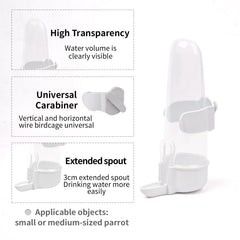YOOSO WING en usage avec une perruche garantissant hydratation sûre