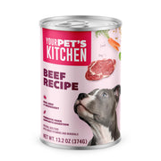 YOUR PET'S KITCHEN boîte en avant-plan montrant l'emballage et l'appétence