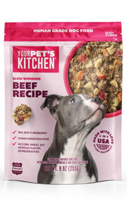 Your Pet's Kitchen emballage avant mettant en valeur la qualité humaine