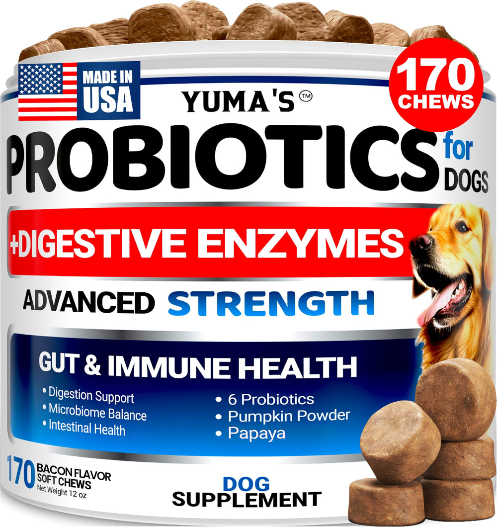 YUMA'S emballage avant montrant 170 croquettes et bénéfice qualité