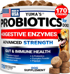 YUMA'S emballage avant montrant 170 croquettes et bénéfice qualité