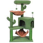 YUNIQUE arbre à chat face avant montrant zones de jeu et repos