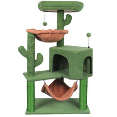 YUNIQUE arbre à chat face avant montrant zones de jeu et repos