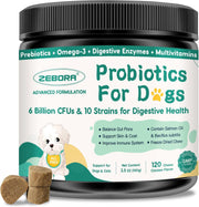 ZEBORA pot 120 chews face montrant la quantité et le format pratique