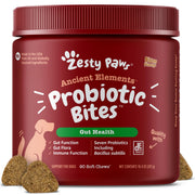 Zesty Paws pot ouvert montrant bouchées appétentes, facile à administrer
