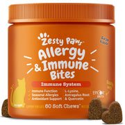 Zesty Paws emballage avant montrant le pot et bénéfice appétence élevée