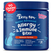 Zesty Paws emballage avant montrant produit et bénéfice confiance