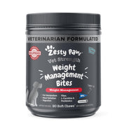 Zesty Paws emballage avant montrant produit et bénéfice gestion du poids