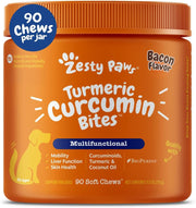 Zesty Paws paquet avant montrant la boîte et bénéfice commodité