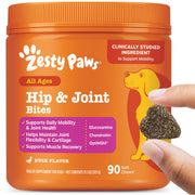 Zesty Paws pot avant montrant l'emballage et la praticité pour stocker