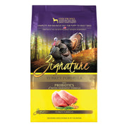 Zignature emballage avant montrant la formule dinde, attrayante et informative