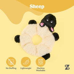 ZippyPaws Loopy Sheep focus six couineurs pour stimulation sonore prolongée