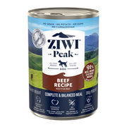 ZIWI pâté bœuf vue avant de la boîte, emballage éthique visible