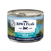 ZIWI boite devant montrant la recette Maquereau & Agneau et l'aspect naturel