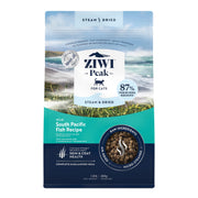 ZIWI emballage avant montrant recette poisson Pacifique et bénéfice nutrition