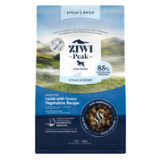 ZIWI emballage devant montrant la recette agneau et légumes, bénéfice clarté produit
