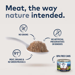 ZIWI texture en gros plan montrant pâtée riche en viande, appétence visible