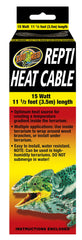 Zoo Med Repti Heat Cable vue avant montrant câble flexible et gainage résistant, chaleur ciblée sûre
