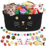 Zopeal panier tressé noir face avant montrant rangement pratique