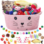Zopeal panier tressé rose vu de face, rangement élégant et pratique