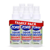 ZORBX flacon 2 oz en avant‑plan montrant le format pratique et transportable