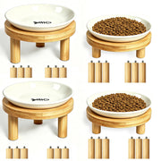 ZQYSTT gamelle avant sur support bambou pour repas propre et stable