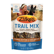 Zuke's emballage avant montrant le sachet refermable et bénéfice transport facile