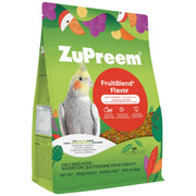 ZuPreem emballage FruitBlend face montrant format 10 lb et bénéfice nutritionnel